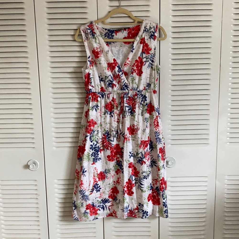 Eddie Bauer Floral Empire Waist Cotton Dress